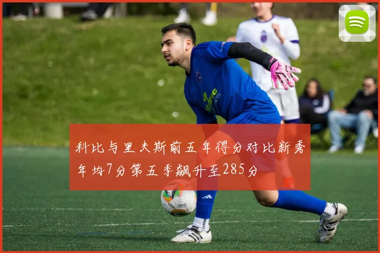 科比与里夫斯前五年得分对比新秀年均7分第五季飙升至285分